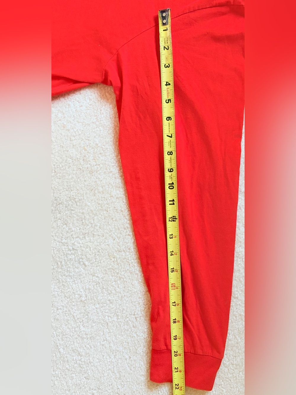 Patagonia Organic Boxy Red Long Sleeve Tee - Picture 4 of 10